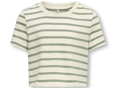 Kids ONLY birch/hedge green striped top